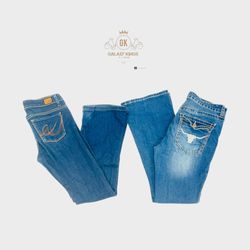 Embellished And Embroidery Flare Jeans