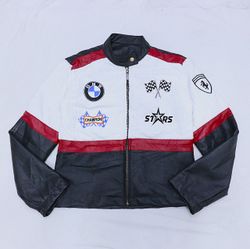 CR918 UPCYCLED RACING PATCHWORK MOTO JACKE