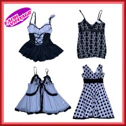 Monochrome Y2K Tops, Jeans and Skirts Mix (FV-140)