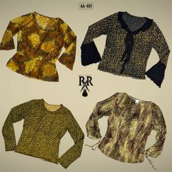 Y2K Animal Prin Full Sleeve Tops (AA-491)
