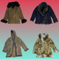 Y2K Bear vibe Afghan coat (TS-1611)