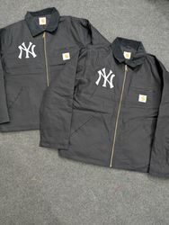 Carhartt Black Detroit NY Embroidered Rework Style..