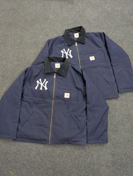 Carhartt Navy Blue Detroit NY Embroidered Rework S..
