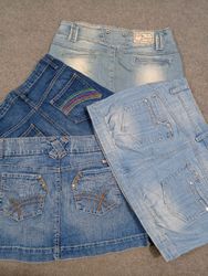 #195 Jupes mini en denim micro Y2K pour femmes