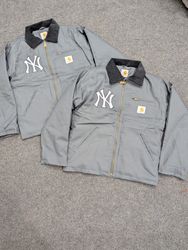 Carhartt Grey Detroit NY Embroidered Rework Style ..