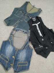 #196 Gilets en jean Y2K pour femmes