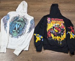 Vintage print hoodies
