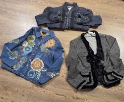 Veste en denim mix Y2k
