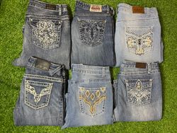 Y2K Embroidered Flared Jeans