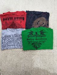 T-Shirts Mix - Affliction, Southpole, Harley David..