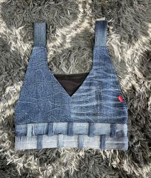 Fs-22 Upcycled Levi’s denim halter top