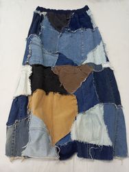 CR944 UPCYCLED Denim Patchwork Röcke