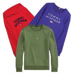 RALPH LAUREN & TOMMY HILFIGER SWEATSHIRTS & HOODIE..