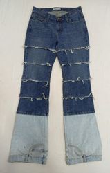CR947 UPCYCLED Denim Patchwork Jeans