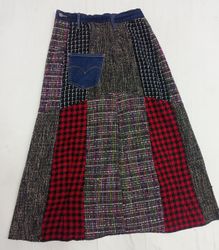 CR952 UPCYCLED Patchwork Skirt
