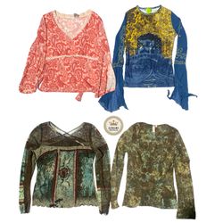 Tops en mesh à manches longues Y2K TA3