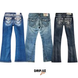 Y2K branded Jeans Miss me/Rock revival/True religi..