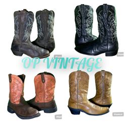 Vintage 0097 Famous Branded Cowboy Boots