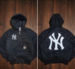 Vestes à capuche noires style rework Carhartt NY