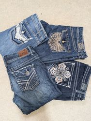 Jeans embellis pour femmes Y2K