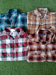 Unmarkierte Flanellhemden 10 Stück (3403)