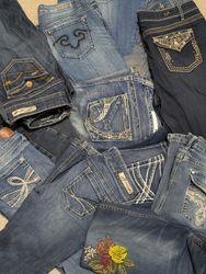 Jeans embellis Y2K pour femmes