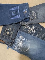 Women Y2K Embellished Jeans