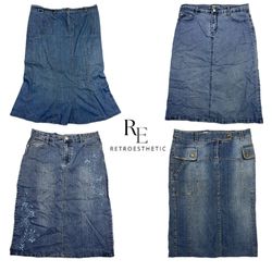 Y2K Paris Hilton Denim Long Skirts RE-2508