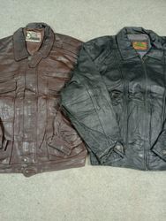 #203 Men Vintage Leather Bomber Jackets