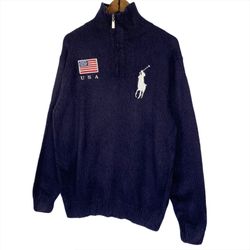 AUTHENTIC RALPH LAUREN QUATER ZIP SWEATER