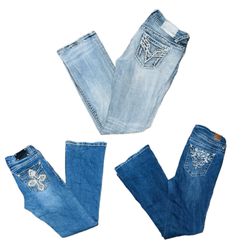 jeans évasés embellis Y2K