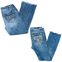 Jean flare brodé Y2K