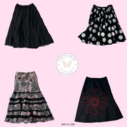 Black Cotton A-Line Skirt – Everyday Essential (GR..