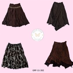 Brown Cotton Everyday Skirt – Minimal & Comfortabl..