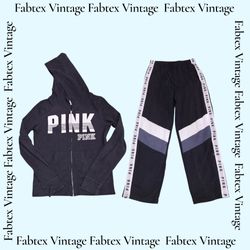 (FV-617) Pink Sweatshirt Hoodie & Track Bottom