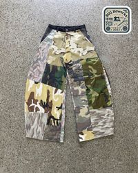 Upcycled Multi-Camo Patchwork Pants