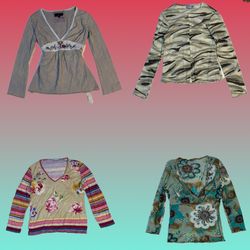 Tops à manches longues iconiques Y2K (TS-1653)