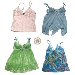 Y2K Tops de Couleur Pastel AT148