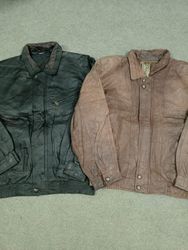 #201 Men Vintage Leather Bomber Jackets