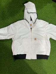 Rework style Carhartt white colour hoddie jacket