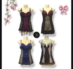 Y2K Black Rave Babydoll Tops