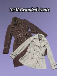 Y2K OUTERWEAR PREPPY CHIC: Double-Breasted Peacoat..