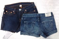 CR5588 Upcycled True Religion Sexy Shorts