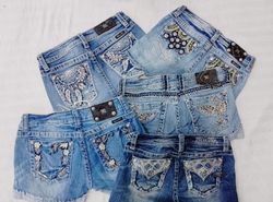 CR5589 Upcycled Miss Me Sexy Shorts