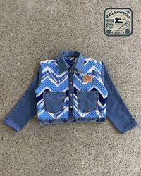 Veste en denim crochetée recyclée