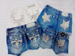 CR5593 UPCYCLED Miss Me / Rock Revival Sexy Shorts