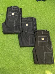 Rework style Carhartt white stitch double knee pan..