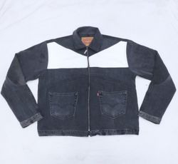 CR982 Upcycled  Patchwork Denim Jacket