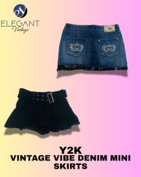 Y2K Vintage Vibe Denim Mini Skirts - EV1280