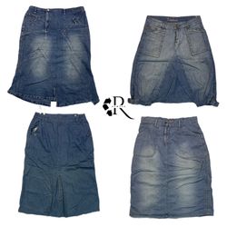 Y2K NYC IT Girl Denim Midi Skirts RW-1267